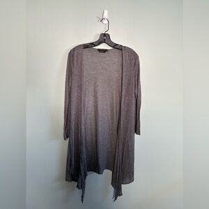 BCBGMaxAzria Y2K Style Thin Ruffle Asymmetrical Heather Gray Cardigan XS/S